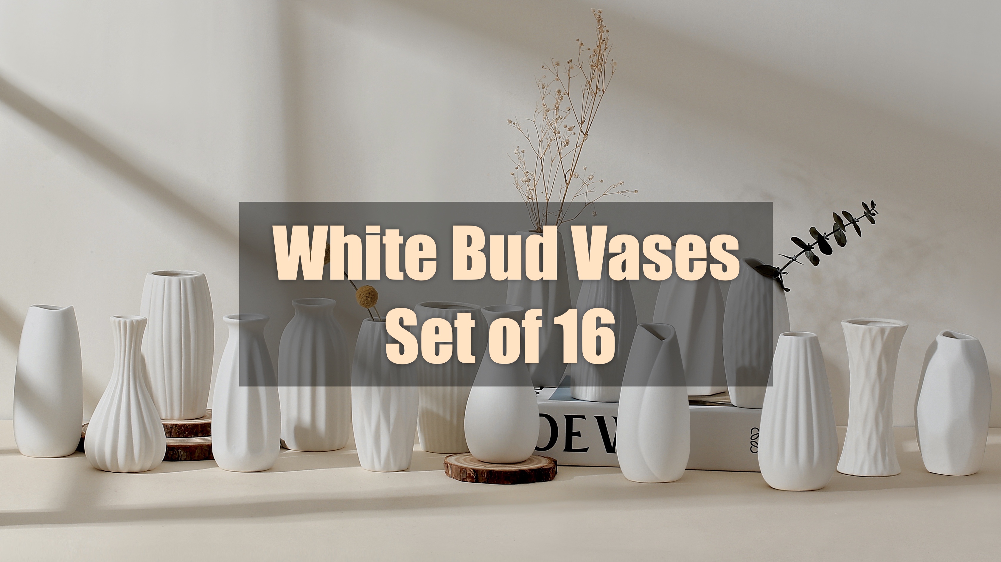 Amazon.com: Parlamain Set of 16 White Bud Vases for Flowers